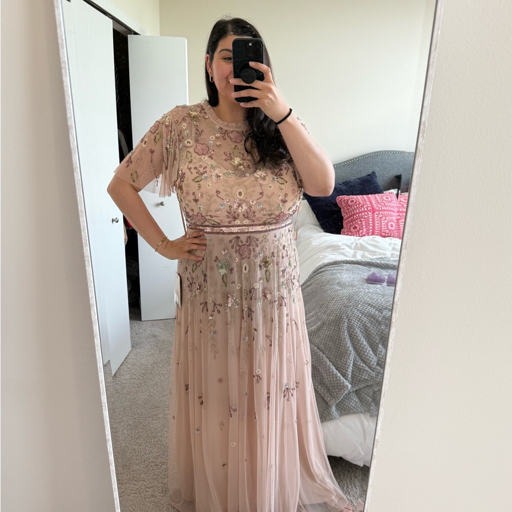 Mac Duggal Pink Embellished Tiered Gown - Picture 9 of 9